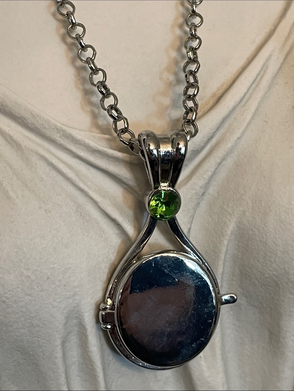 H2O Silver Plated Openable Copper Water Pendent Locket Necklace